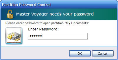 providing password to open encrypted partition on password protected media: DVD, CD or USB Stick