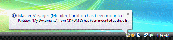 encrypted partition on cdrom has been mounted as virtual hard drive